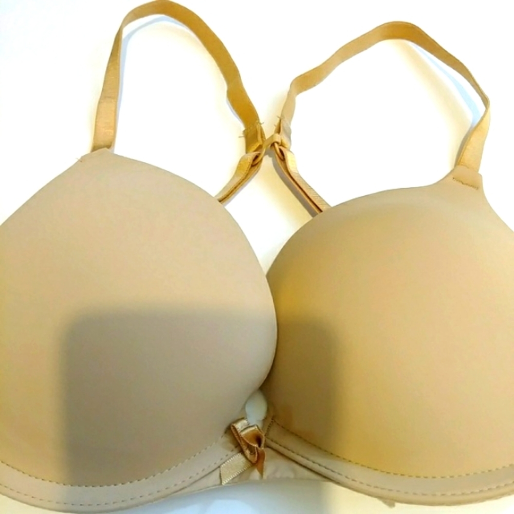 Xhilaration Women's Convertible Push-Up Plunge T-Shirt Bra Beige Size 32C